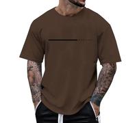 EODJXIO Magliette da Uomo con Stampa Grafica Lettere Casual Comode Leggere Traspiranti per Utilizzo Quotidiano Estivo Bianche XL t-Shirt Slim Fit Maglie Palestra