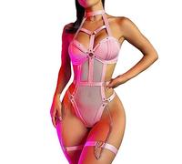 EODJXIO Mutande Donna Pizzo Brasiliana Camicia da Notte Donna Lunga Taglie Forti Costume Intero Sexy Brasiliana Donna Lingerie Sexy Hot per Sesso Aperto Body Pizzo Donna Elegante
