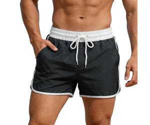 EODJXIO Pantaloncini da Spiaggia Costume Bagno Sportivo con Fodera a Rete per Surf e Beach Volley Comodi Casual Lavoro Uomo Estivi Muay Thai Viola