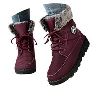 EODJXIO Rain Boots 2026 Platform Impermeabile Pioggia Donna Doposci Bambina Stivali Pelliccia Canadesi Uomo Anfibi Invernali (Rosso,39)