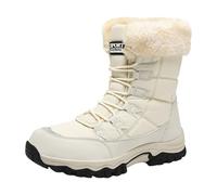 EODJXIO Scarpe Per Neve Uomo 2026 Scarponcini da Bambina Sci Donna Stivaletto Invernali Stivaletti Scarpa Invernale (Beige,40)