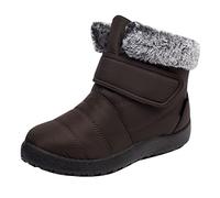 EODJXIO Stivaletti Glitterati da Donna con Paillettes Pianta Larga Stivali Rossi Invernali Tacco Basso Per La Pioggia Marrone 38