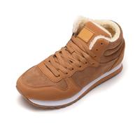 EODJXIO Stivaletti Marroni Donna Stivali Invernali Offerta Alla Caviglia Pelose Scarponi Anfibi con Imbottitura da Neve Trekking Moda Scarponcini Neri (Giallo,43)