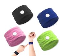 EODKSE 4 Braccialetti Antinausea per Bambini e Adulti, con Digitopressione Anti-malessere per Alleviare la Nausea, per Cinetosi e Mal di Testa,