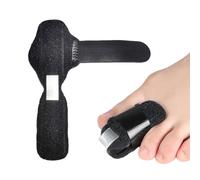 EODKSE Stecca per Dita dei Piedi - Correttore Artiglio, Raddrizzatore Martello, per alleviare Il Dolore di Dita piegate, artigliate, rotte o slogate, Nero - 1 PCS