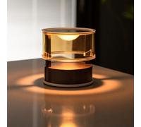 EOEO Lampada da Tavolo a Batteria LED 2W Ricaricabile Applique da Tavolo Metallo Nero con Interruttore Lampada Comodino Deco con Sensore Infrarossi Dimmerabile Senza Collegamento Elettrico Luce Calda