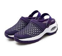 Eogrokerr - Pantofole morbide da donna, in rete, ortopediche, a forma di cuscino d'aria, Z-viola., 40 EU