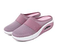 Eogrokerr Pantofole morbide per donne e donne, in rete ortopedica per camminare, con cuscino d'aria, pantofole traspiranti e casual, rosa, 38 EU