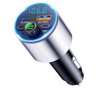 EOIWUY Aggiornato Trasmettitore FM Bluetooth 5.3 per Auto, Bluetooth Auto | Rica
