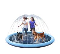 Eoixuqba 100 cm Sprinkler Play Mat Bambini Splash Pad Spruzzatore Cani Piscina Cane Splash Pool Extra Large Rotondo Delfino Spruzzatori E Tappetino da Gioco Acqua, Addensato Antiscivolo Spruzzatori