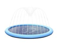Eoixuqba 150 cm Sprinkler Play Mat Bambini Splash Pad Spruzzatore Cani Piscina Cane Splash Pool Extra Large Rotondo Delfino Spruzzatori E Tappetino da Gioco Acqua, Addensato Antiscivolo Spruzzatori