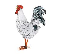 Eoixuqba Decorazione in metallo a di gallina, statue da giardino a di gallo, decorazione da giardino, decorazione per prato, fattoria, animale in piedi per cortile, patio, decorazioni per