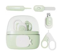 Eoixuqba Kit per unghie per bambini,Kit tagliaunghie per bambini - Coperchio antipolvere per tagliaunghie Cartoon 4 in 1,Cura della toelettatura, sicura per manicure, set di pinzette per lime e