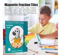 Eoixuqba Libro Magnetico Delle Frazioni - Gioco Didattico Magnetico Per Apprendere Le Frazioni,Manipolativi Matematici Multifunzionali Per Scuola Ragazzi Ragazze