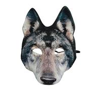 Eoixuqba Maschera da lupo realistica, maschera da testa di lupo | Maschera per il viso realistica per la testa per adulti | di Mardi Gras Masquerade per vestire la festa Cosplay