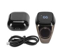 EOJDDPA Contatore elettronico con anello da dito Contatore intelligente Display digitale da 0,49 pollici con custodia di ricarica Lega di alluminio 22 mm per conteggio delle preghiere