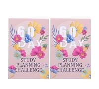 EOJDDPA Diario per notebook di qualità premium 30 pagine Quaderno per studio a righe orizzontali fronte/retro per studio portatile Carta resistente 21x14 cm Confezione da 2