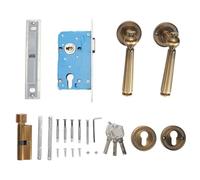 EOJDDPA Maniglia per porta in bronzo antico Serratura a leva per camera da letto interna Impugnatura comoda Costruzione silenziosa in acciaio inossidabile in rame puro per porte interne