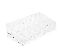 EOJDDPA Mini armadietti portatili trasparenti con 18 griglie, cassettiera per gioielli, cosmetici, per rossetti, cosmetici, organizer da tavolo in acrilico, 17 cm x 9 cm x 5,2 cm