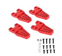 EOJDDPA Supporto RC in lega di alluminio resistente, robusto, sostituibile, accessori per auto da arrampicata di simulazione 1/10 1/8, set da 4 pezzi con viti e pilastri (Rossa)