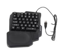 EOJDDPA Tastiera da gioco con una sola mano 35 tasti Tastiera USB cablata ergonomica impermeabile antiscivolo retroilluminata per PC Giochi mobili per computer Nero K13