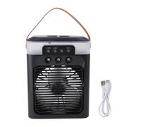 EOJDDPA Ventilatore nebulizzante portatile con serbatoio d'acqua da 400 ml Ventola di raffreddamento ad aria per aromaterapia con olio essenziale da tavolo alimentato tramite USB per (Nera)
