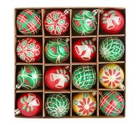 Eojpdji Palline Decorazioni Albero Di Natale | Set Di 16 Pezzi Palline Ornamenti Albero Di Natale - Decorazioni Stagionali Per Finestre Uffici Dormitori Pareti Anno Nuovo