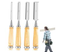 Eojpdji Set di Scalpelli,4 Pezzi Ergonomici per Intaglio di Precisione | Utensili per Intaglio del Legno - Alta Durezza per Lavori su Legno, Scultura, Restauro e Fai Da Te