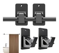 Eojpdji Supporto Per Asta Tende | Gancio Per Finestra Bagno - 4 Pezzi Supporto Asta Tende Per Bagno Lavanderia Cucina Salotto Balcone