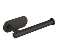 Eolax Porta Carta Igienica Autoadesivo, Barra Porta Carta Igienica da Bagno in Acciaio Inox SUS304, Nessuna Perforazione, Porta Carta Igienica a Muro (Nero)