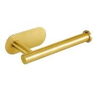 Eolax Porta Carta Igienica Autoadesivo, Barra Porta Carta Igienica da Bagno in Acciaio Inox SUS304, Nessuna Perforazione, Porta Carta Igienica a Muro (Oro)