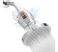 Eolax, set soffione doccia filtrato ad alta pressione, filtro a pioggia da per acqua dura, soffione rotondo universale, filtraggio a 20 fasi, rimuove le impurità per la pelle ringiovanita di cromo