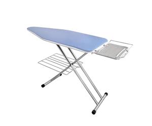 EOLO Asse da Stiro AT06 V3 Robusto con Poggiaferro Tavolo Pieghevole Salvaspazio Altezza Regolabile Metallo Antiruggine Massima Stabilità Piano Professionale Copriasse Imbottito Garanzia 5 Anni