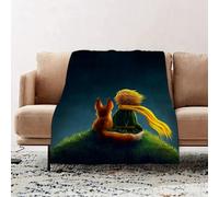 EOMKSE Coperta Morbida - Plaid Divano Super Morbida - Coperta Morbida Leggera Per Letto,Divano,Campeggio e Viaggi,Il piccolo principe e la guardano il cielo150x200cm