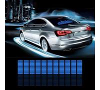 EONANT Adesivo per auto con musica attivata dal suono, equalizzatore illuminato a LED, luce a ritmo di musica con lampi (Blu, 90x25cm)