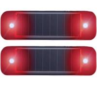 EONANT Confezione da 2 luci di avvertimento solari, impermeabili mini LED lampeggianti, strisce di luce di sicurezza solare, emergenza sicurezza avvertimento, mini luci lampeggianti per auto