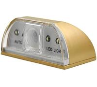 EONANT Luce per foro della chiave, sensore di movimento a infrarossi PIR, LED Smart Door Lock Sensor Light, alimentato a batteria con 4 LED per porta, cucina, scale, WC e molto altro ancora. (oro, 1