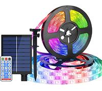 EONANT Striscia luminosa a energia solare, 10 m, 240 LED, impermeabile, flessibile, per esterni, per feste di Natale, 8 modalità con telecomando (multicolore)