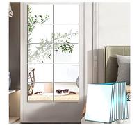 EONAZE Specchio da Parete di Vetro, Specchi Adesivi da Parete per Armadio Interno, Soggiorno, Specchi Decorativi per Camera da Letto (10 Pezzi 23 x 15cm)