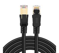 Eono Cavo Ethernet LAN Cat 8 RJ45-15m SFTP Velocità Cavo di Rete 40Gbps 2000Mhz Compatibile con PC, PS5, TV Box, Modem, Router, Cat 7/6/5 (15m)