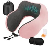 Eono Cuscino da Viaggio, Cuscino Collo Memory Foam, Cuscino Cervicale Viaggio, Perfetto per Aereo Auto Ufficio, Inclusa Maschera per Dormir, Tappi auricolari, Borsa per Trasporto