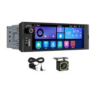 Eonon Autoradio Linux Single Din da 6,36 pollici, Wireless Carplay, Android Auto, Touchscreen, Controllo fisico del volume, Bluetooth, Mirroring dello schermo, Telecamera posteriore, USB 4×48W X3U