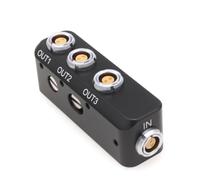 Eonvic 0B 2-Pin Femmina 1 a 3X 0B 2Pin Femmina Power Splitter Adattatore Box con 1/4"-20 Vite Mount per Arri Alexa Camera/Steadicam/Teradek Bond/Paralinx/Cinegears/Ghost Eye/Tilta Monitor