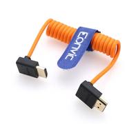 Eonvic 2.1 HDMI 8K HDMI a HDMI cavo ad alta velocità sottile maschio a maschio Extender intrecciato cavo a spirale per Atomos Ninja V Sony a7siii Portkeys BM5 Monitor