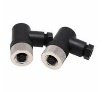 Eonvic 2 pz M12 5 Pin Femmina A Codice Circolare Aviazione Spina Sensore Industriale Connettore Impermeabile Ad Angolo Retto 12mm Connettore Adattatore Cavo per NMEA 2000 Installabile sul Campo Reti