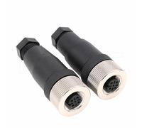 EONVIC 2PCS M12 5 Pin Femmina A Codice Circolare Aviazione Spina Sensore Industriale Connettore 60V 4A Impermeabile Dritto 12mm Connettore Cavo Adattatore