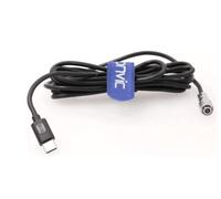 Eonvic BMPCC 4K Trigger Power Cable Weipu SF610 2 pin femmina a USB Tipo-C fotocamera cavo di alimentazione batteria per BMPCC 4K 6K Blackmagic Pocket Cinema Camera (Weipu 2pin a USB C cavo dritto)