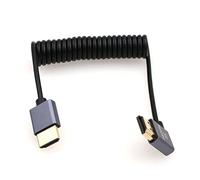 Eonvic Cavo 8K 2.1 HDMI ad angolo sinistro HDMI ad alta velocità 48Gbps cavo a spirale per Atomos Ninja-V 4K-60P 6K-Record, Z-CAM, Canon-C70, Sony a7siii, Portkeys BM5 Monitor