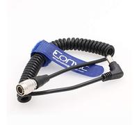 Eonvic Cavo a spirale di alimentazione DC Hirose maschio a 4 pin per dispositivi audio Zaxcomn Zoom F8 (Hirose dritto da 4 pin a CC)