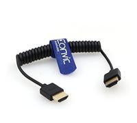 Eonvic Cavo a spirale HDMI 2.0 4K HDMI a HDMI ad alta velocità sottile HDMI maschio a maschio, cavo a spirale per monitor Atomos Ninja V, Sony a7siii, Portkeys BM5